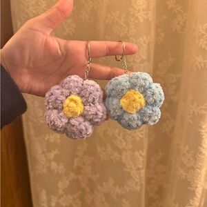 Crochet Flower Keychains